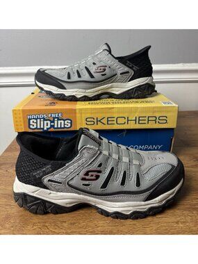 Skechers Slip-ins After Burn Ridgeburn Black Charcoal 237563 Men's Size 9.5